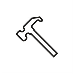 hammer vector icon line template