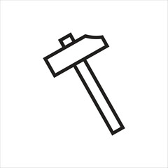 hammer vector icon line template