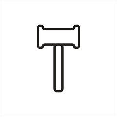 hammer vector icon line template