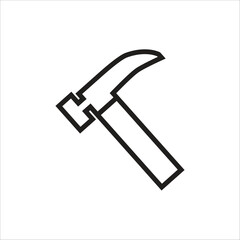 hammer vector icon line template
