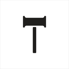 hammer vector icon line template