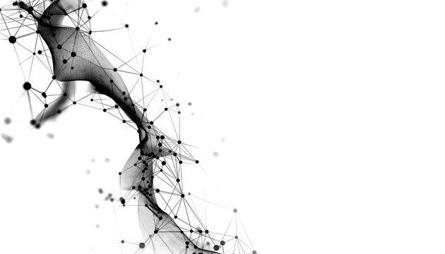 A Futuristic Abstract Technology on Transparent Background