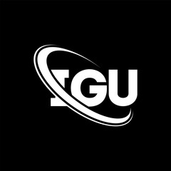 IGU logo. IGU letter. IGU letter logo design. Initials IGU logo linked with circle and uppercase monogram logo. IGU typography for technology, business and real estate brand.