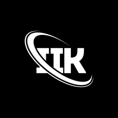 IIK logo. IIK letter. IIK letter logo design. Initials IIK logo linked with circle and uppercase monogram logo. IIK typography for technology, business and real estate brand.