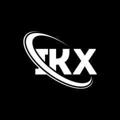 IKX logo. IKX letter. IKX letter logo design. Initials IKX logo linked with circle and uppercase monogram logo. IKX typography for technology, business and real estate brand.