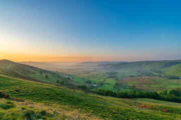 Green Valley of Mam Tor in Peak District. United Kingdom - 779001278
