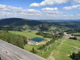 view of the landscape from the observation tower