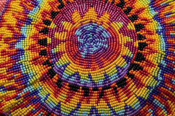 Vibrant Beadwork Tapestry: Native American Art in North America