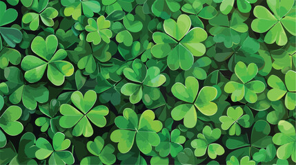 The leaves of clover background - seamless. Simple - obrazy, fototapety, plakaty