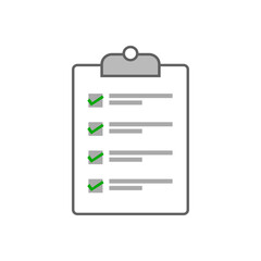 modern clipboard with checklist vector illustration.
