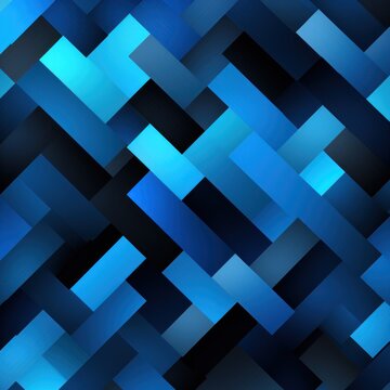 Sky Blue and black modern abstract squares background with dark background in blue striped in the style of futuristic chromatic waves, colorful minimalism pattern