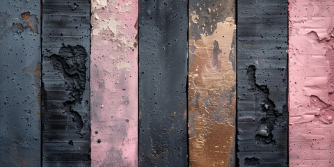 Industrial Chic: Striped Acrylic Texture in Monochrome and Metallic - Modern Urban Art for Contemporary Spaces