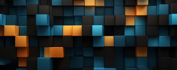 Tan and black modern abstract squares background with dark background in blue striped in the style of futuristic chromatic waves, colorful minimalism pattern 