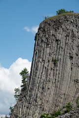 Hegyestu geological basalt cliff in Kali basin hungary near Koveskal - 779008221