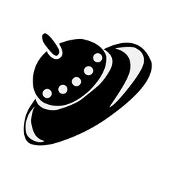 Icons set space silhouette