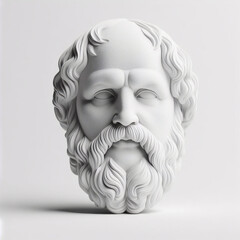 Marble statue of the Great ancient Greek philosopher Socrates - obrazy, fototapety, plakaty