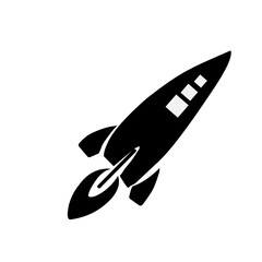 Icons set space silhouette