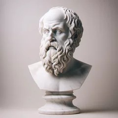 Fotobehang Marble statue of the Great ancient Greek philosopher Socrates © Fabian