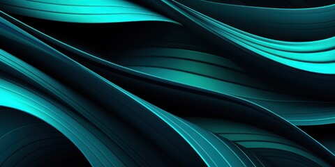 Teal and black modern abstract squares background with dark background in blue striped in the style of futuristic chromatic waves, colorful minimalism pattern 