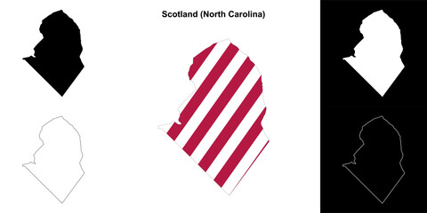 Scotland County (North Carolina) outline map set
