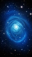 Fototapeta premium Blue spiral galaxy in deep space