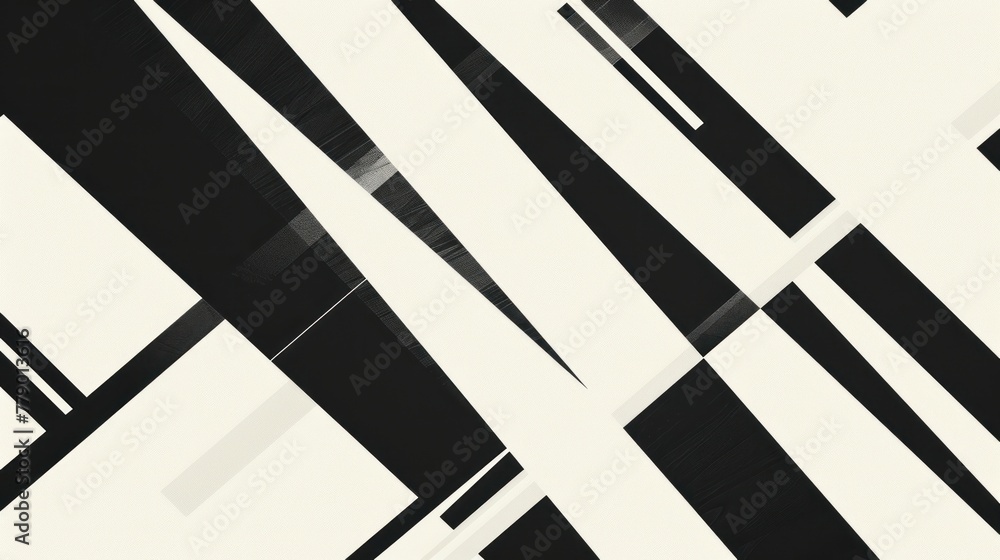 Poster an abstract geometric background featuring sharp lines and bold shapes in a monochrome palette