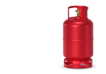 Red gas tanks, transparent background