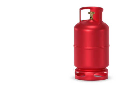 Red gas tanks, transparent background