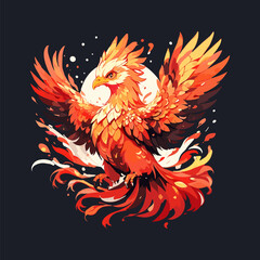 Obraz premium Surreal Phoenix with Bright Plumage