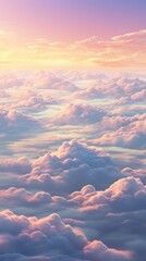 A Breathtakingä¿¯çž° of the Pink and Purple Cloudscape - obrazy, fototapety, plakaty