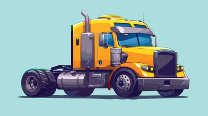 Truck cartoon character illustration of vector grap