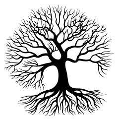 Fototapeta premium Amazing Tree With Roots Logo Design