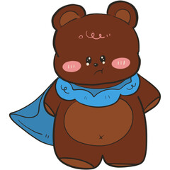 The illustration of a bear
