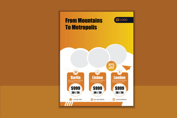 Holiday travel party poster Social media post design