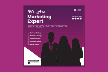 Modern Creative and attractive marketing agency social media post design template, corporate social media post template,