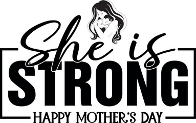Mother's Day Typography T-Shirt Design Lettering Concept