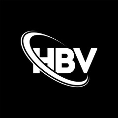 HBV logo. HBV letter. HBV letter logo design. Initials HBV logo linked with circle and uppercase monogram logo. HBV typography for technology, business and real estate brand.