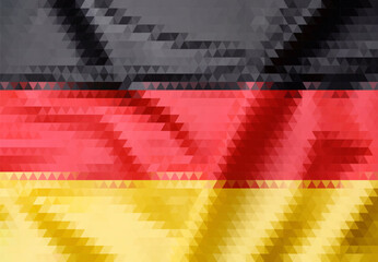 Vector Flag of Germany with folds