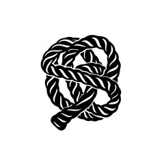 Coiled rope knot Logo Design