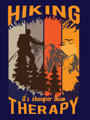 Hiking t shirt design