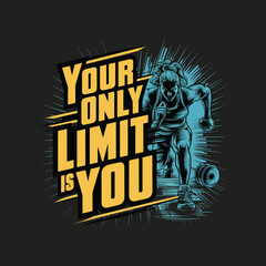 Obraz premium Fitness T-Shirts design vector template. Fitness Shirts typography. Fitness lettering