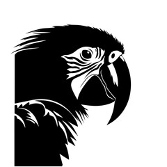 parrots head profile Logo Design
