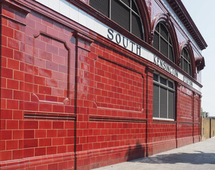 South Kensington tube station in London - 779024090