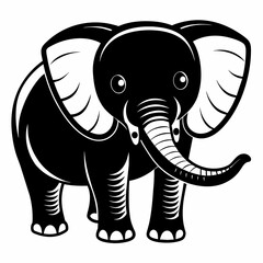elephant cartoon isolated on white 
