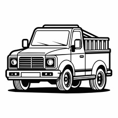 truck isolated on white