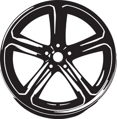 Shiny Spin Brilliant Alloy Wheel Vector Logo Icon Radiant Revolve Dynamic Alloy Wheel Vector Logo Icon