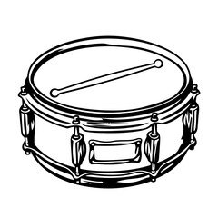 Fototapeta na wymiar Snare Drum Logo Design