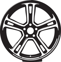 Alloy Affinity Attractive Wheel Vector Logo Design Precision Profile Sharp Alloy Wheel Vector Logo Icon