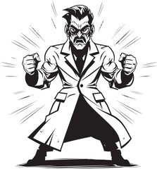 Doctors Fury Vibrant Doctor Symbol Brilliant Rage Dynamic Doctor Emblem in Vector