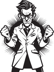 Brilliant Outburst Dominant Doctor Emblem Healing Anger Energetic Doctor Vector